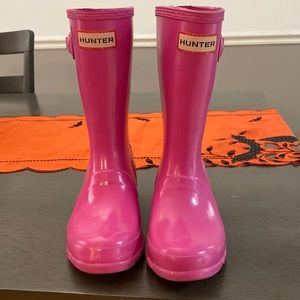 Pink children’s Hunter Rain Boot Wellies Size US 13